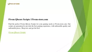 Fivem Qbcore Scripts  Fivem-store.com