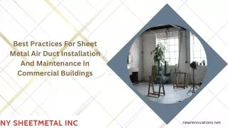 Best Practices For Sheet Metal Air Duct Installation And Maintenance In Commercial Buildings