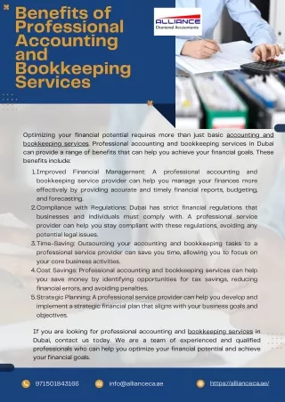 Benefits of Professional Accounting and Bookkeeping Services