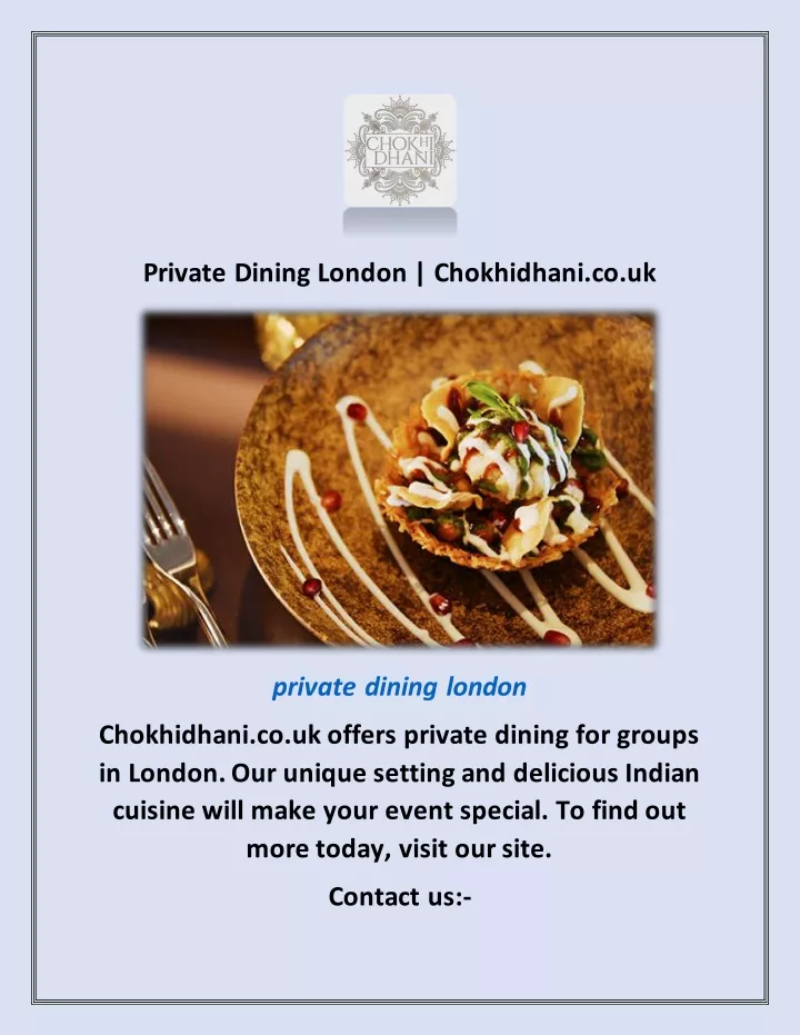 private dining london chokhidhani co uk