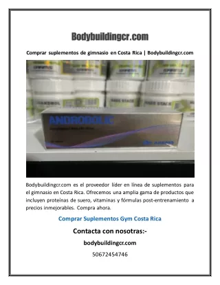 Comprar suplementos de gimnasio en Costa Rica Bodybuildingcr