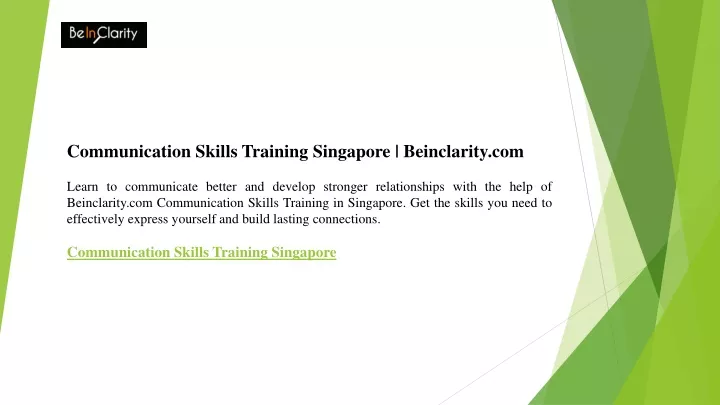 communication skills training singapore