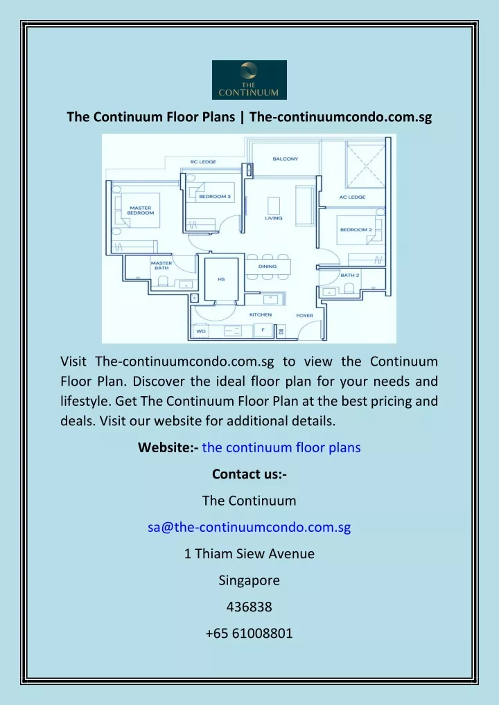 the continuum floor plans the continuumcondo