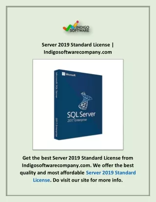 server 2019 standard license