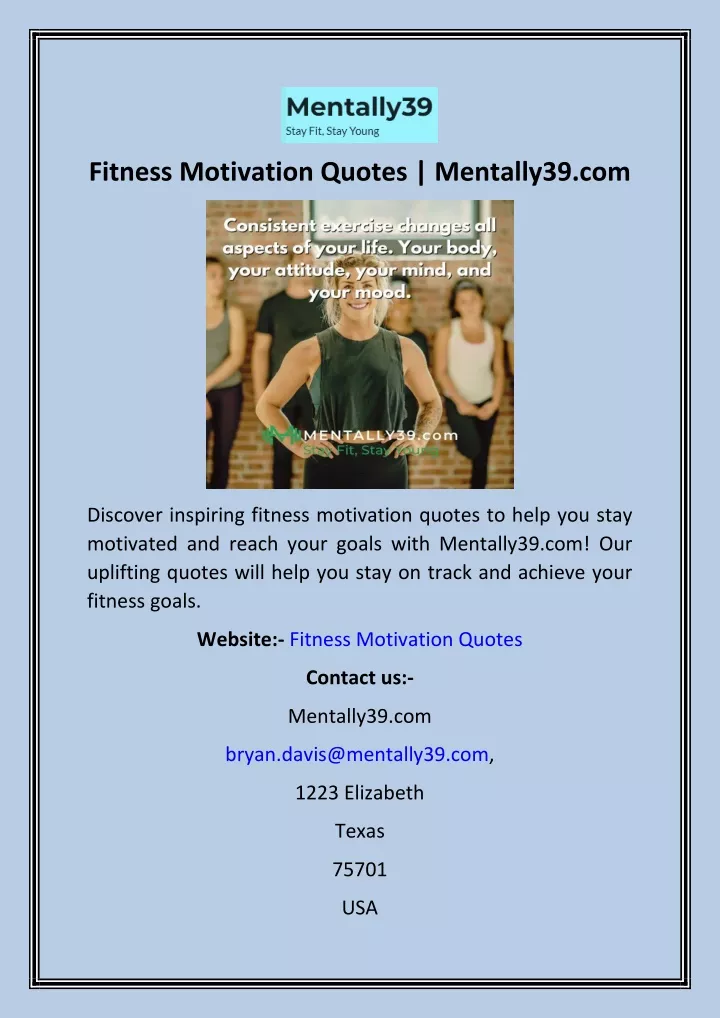 fitness motivation quotes mentally39 com