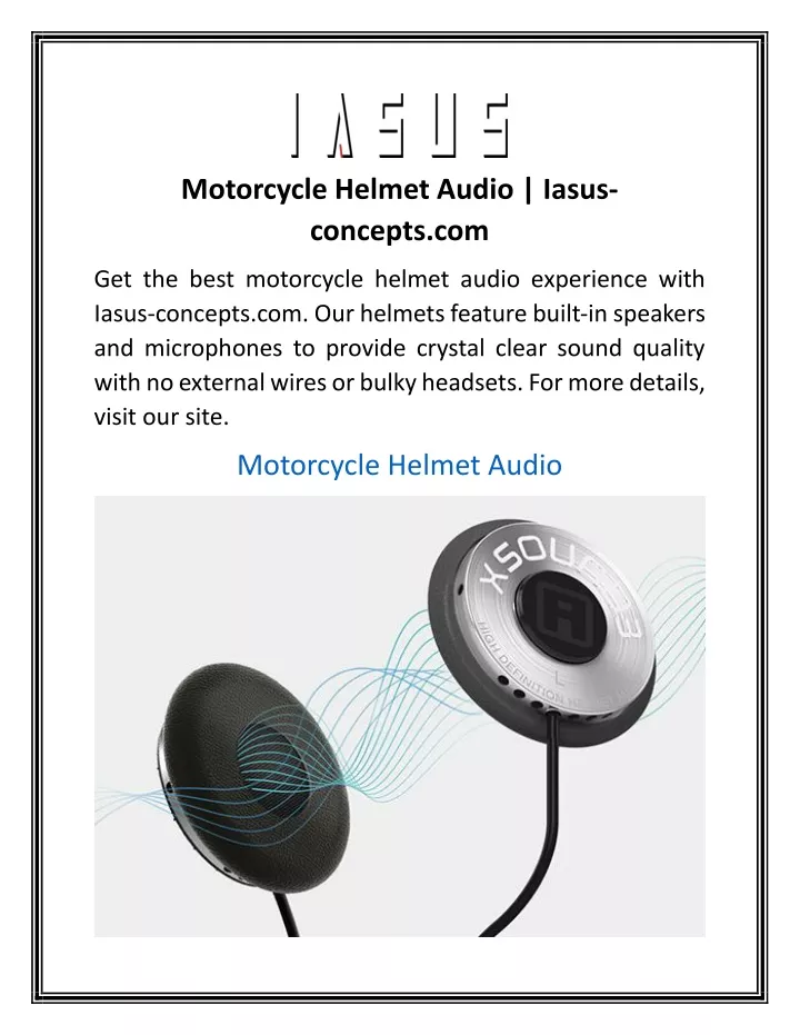 motorcycle helmet audio iasus concepts com