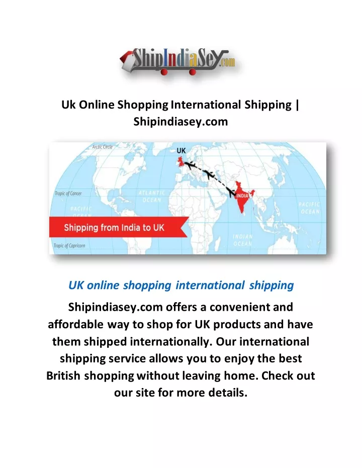 uk online shopping international shipping