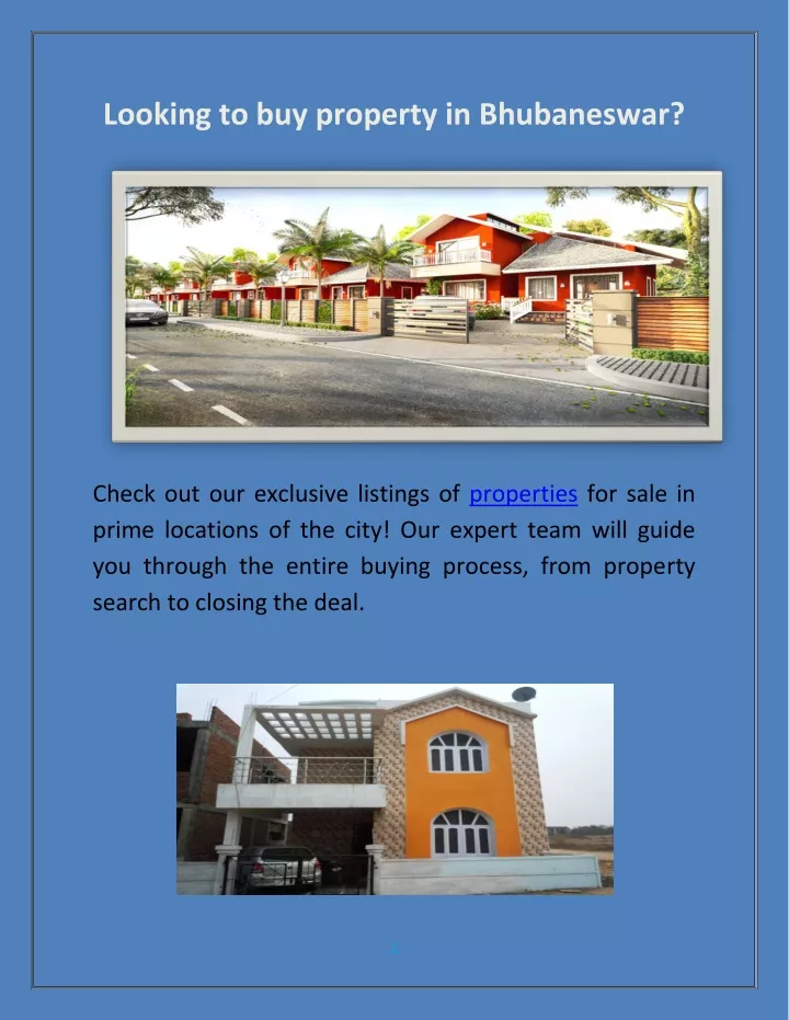 looking to buy property in bhubaneswar