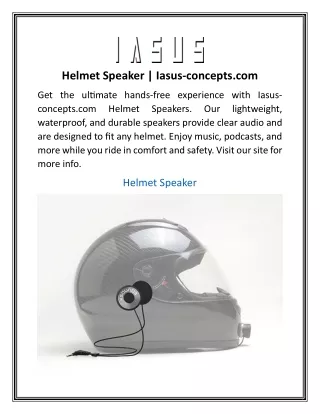 helmet speaker iasus concepts com