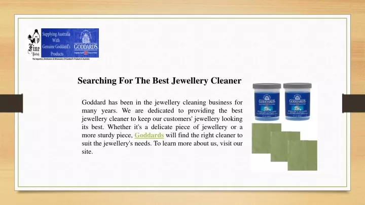 searching for the best jewellery cleaner