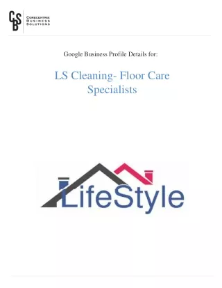LS Cleaning- Floor Care Specialists