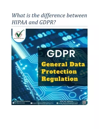 what is the difference between hipaa and gdpr
