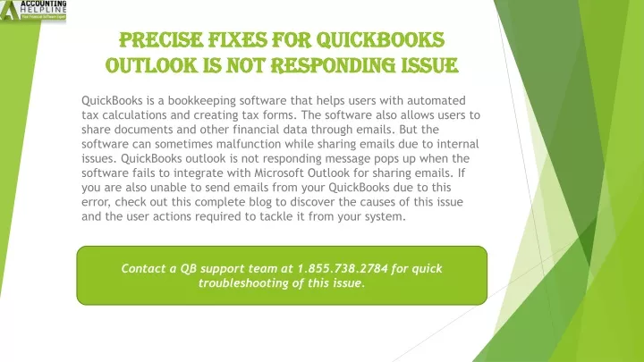 precise fixes for quickbooks outlook is not responding issue
