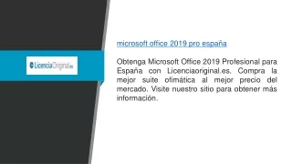 Microsoft Office 2019 Pro España  Licenciaoriginal.es;;;