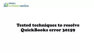 Tested Guide to Remove the QuickBooks error 30159