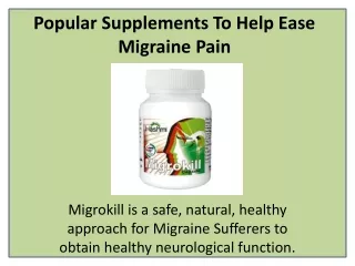 popular supplements to help ease migraine pain
