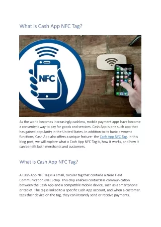 What is Cash App NFC Tag