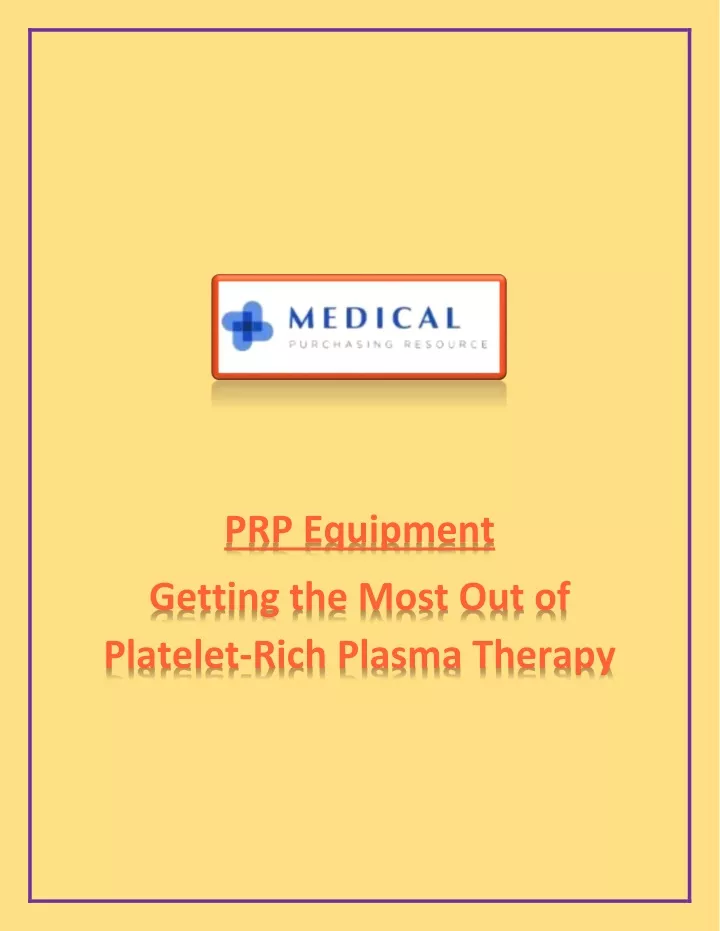 prp equipment