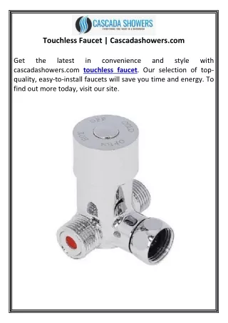touchless faucet cascadashowers com