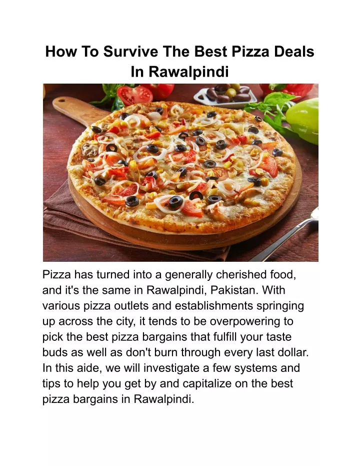 how to survive the best pizza deals in rawalpindi