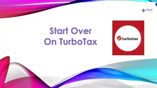 Start Over On TurboTax