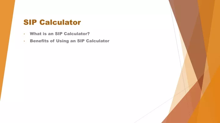 sip calculator