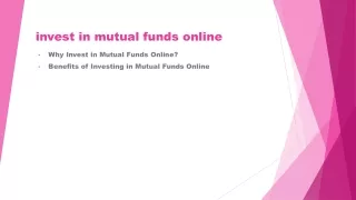 Know About Online Mutual Funds Investment & Invest in the Best Mutual Funds