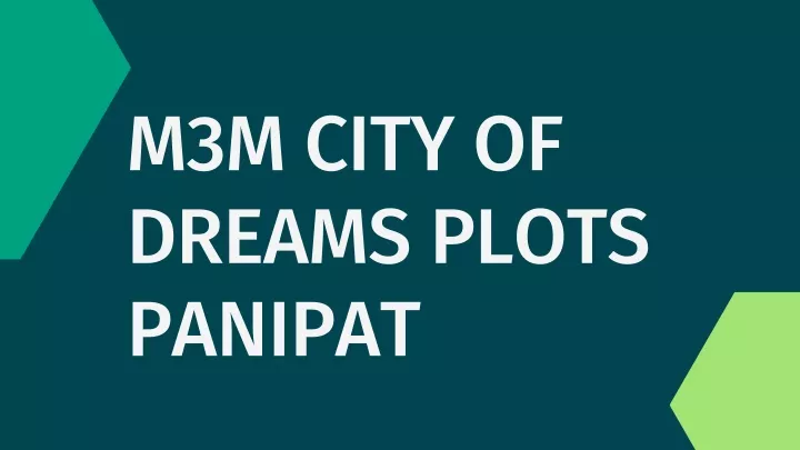 m3m city of dreams plots panipat