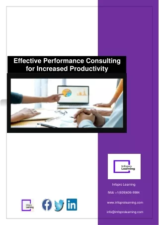 Effective Performance Consulting for Increased Productivity