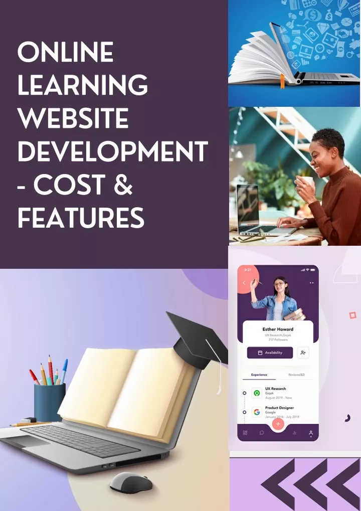 online learning website development cost features