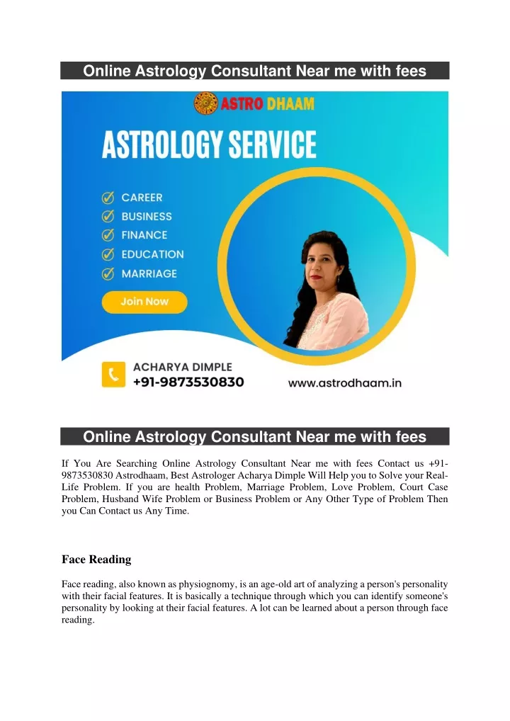 online astrology consultant near me with fees