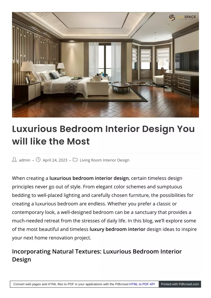luxurious bedroom interior design you will like