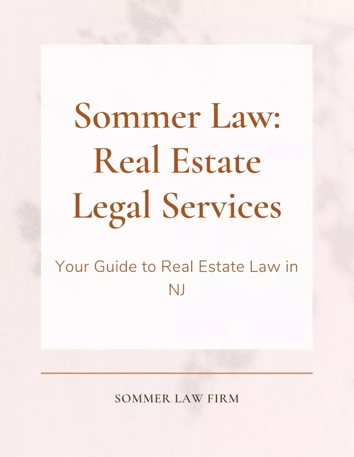 sommer law real estate legal services