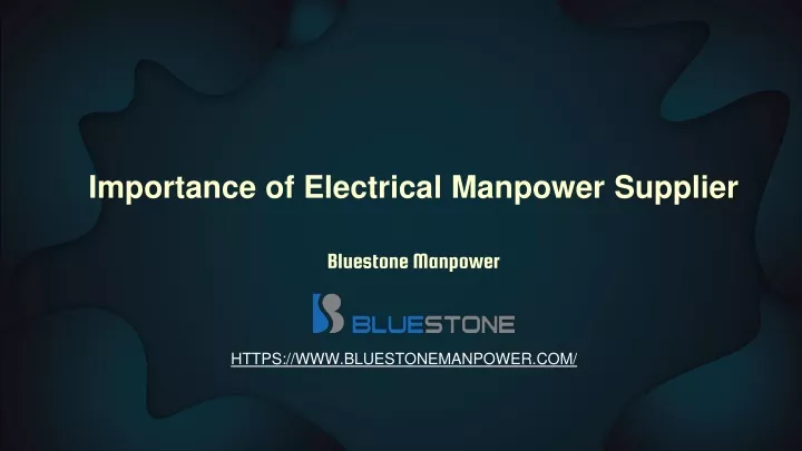 i mportance of electrical m anpower s upplier