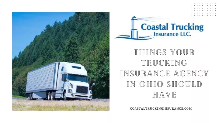 things your trucking insurance agency in ohio