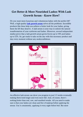 get better more nourished lashes with lash growth
