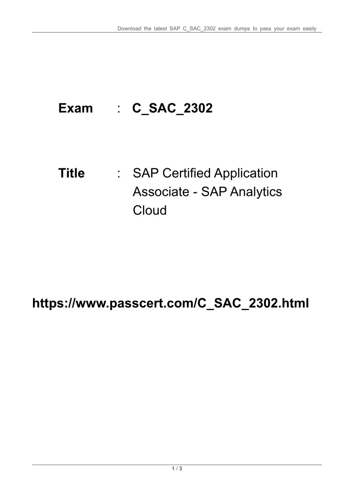 download the latest sap c sac 2302 exam dumps