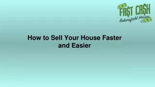 How to Sell Your House Faster and Easier