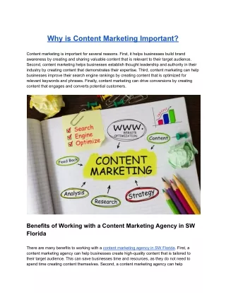 why is content marketing important