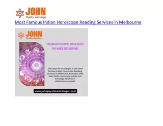 Most Famous Indian Horoscope Reading Services in Melbourne