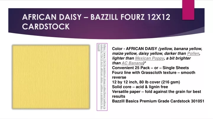 african daisy bazzill fourz 12x12 cardstock