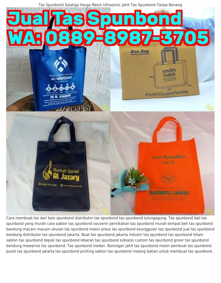 tas spunbond salatiga harga mesin ultrasonic