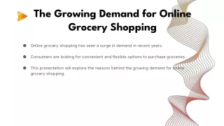 The Growing Demand for Online Grocery Shopping
