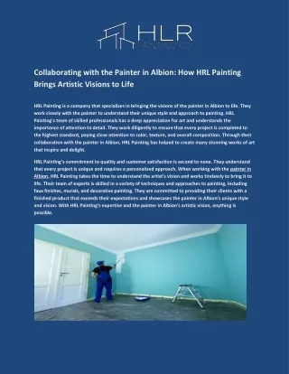 professional Painter in Albion - HRL Painting