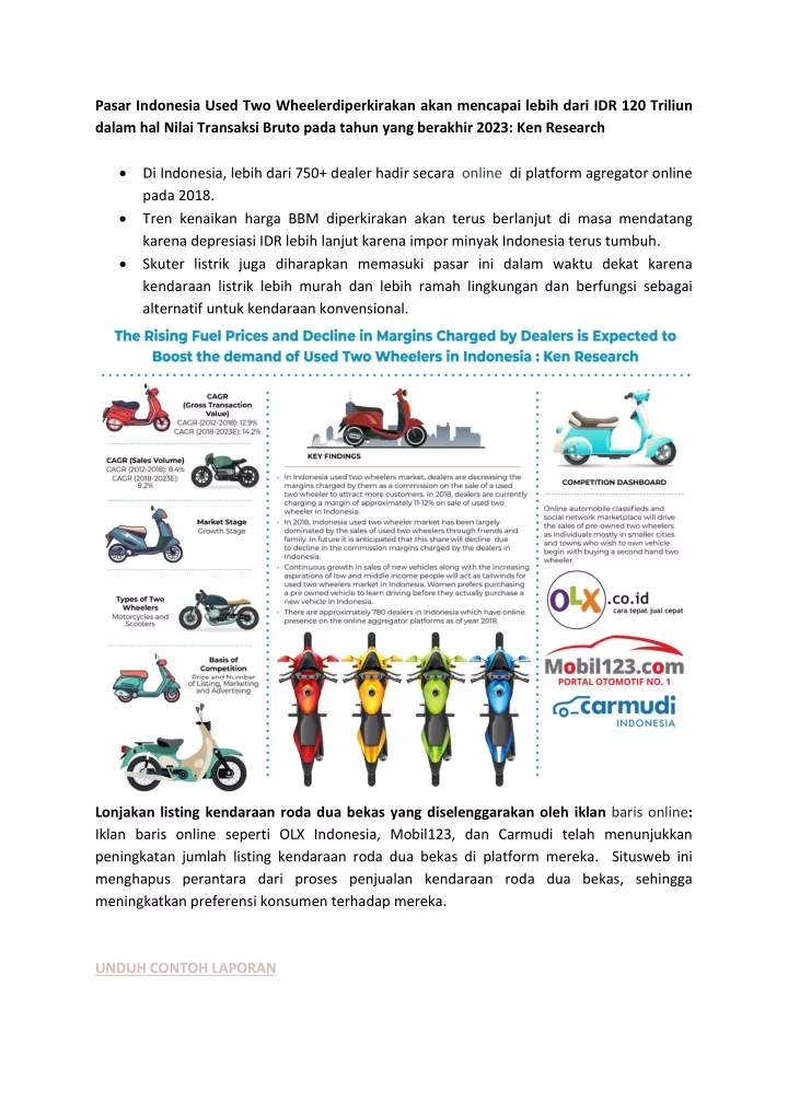 pasar indonesia used two wheelerdiperkirakan akan