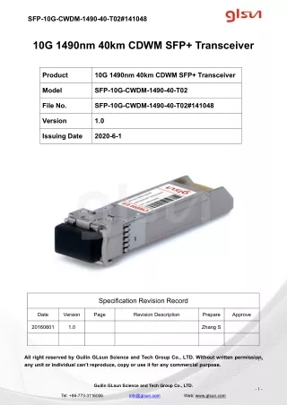 sfp 10g cwdm 1490 40 t02 141048