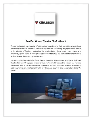 Cineak Dubai - Karlsson Seating