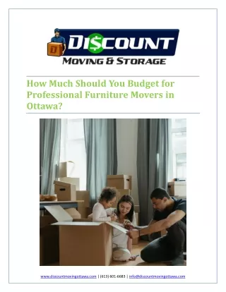 How Much Should You Budget for Professional Furniture Movers in Ottawa?