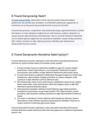 e ticaret dan manl nedir