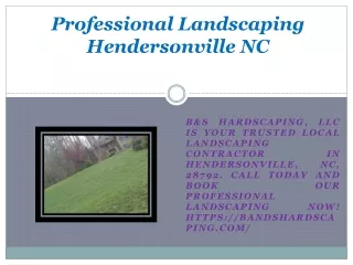 Professional Landscaping Hendersonville NC